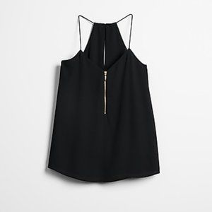 Black Zip Front Cami